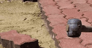 Укладка плитки на песок в Дагестанских Огнях в октябре